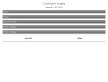 Tablet Screenshot of caddingtonsurgery.co.uk